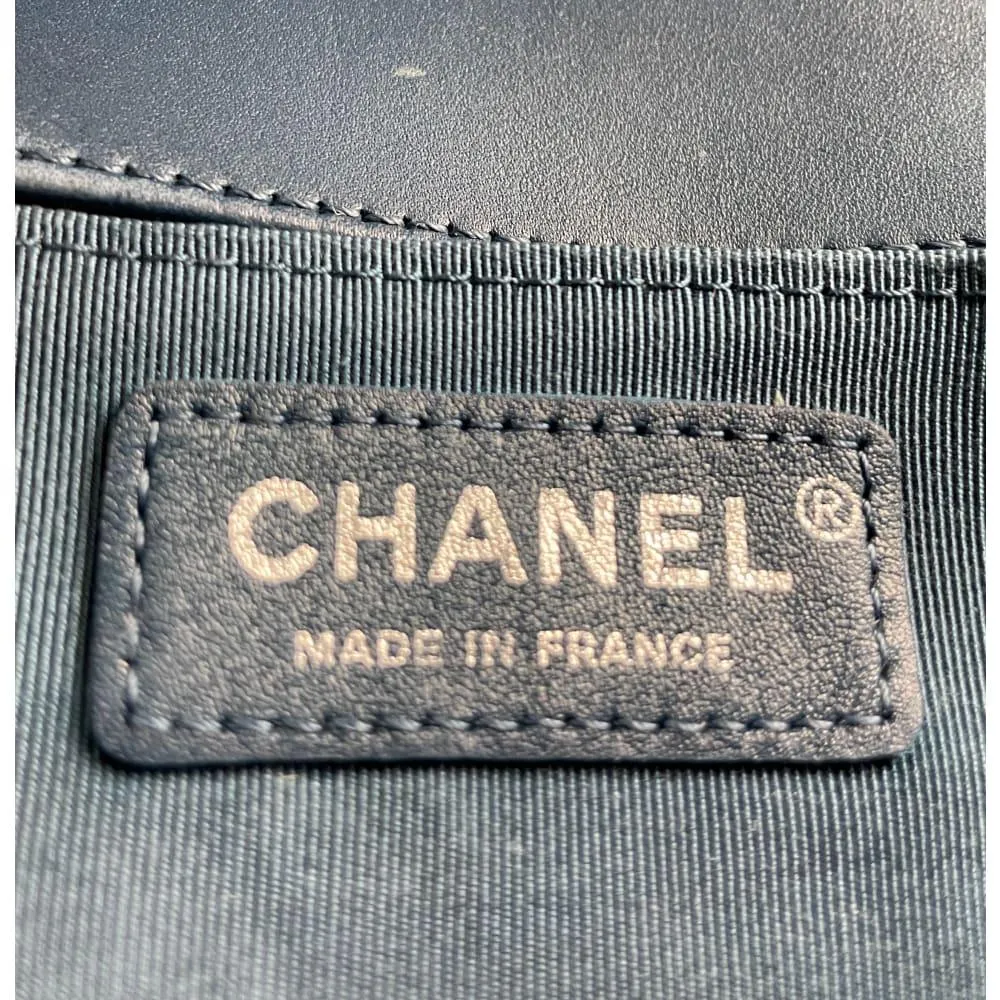 CHANEL Medium Quilted Boy Bag - Blue
