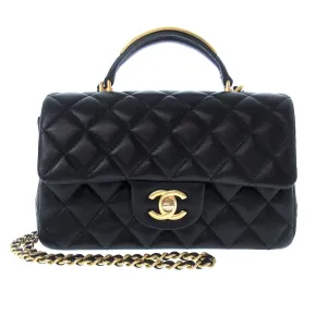 Chanel Mini Top Handle Gold Bag