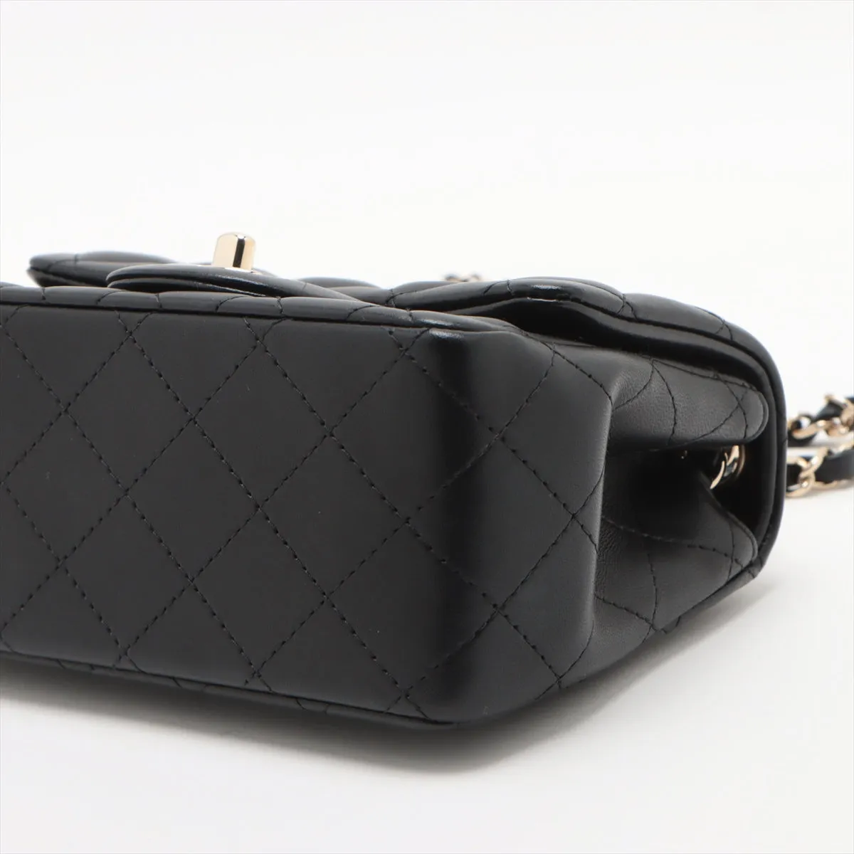 Chanel Minimatrasse 17  Single Chain Single Chain Bag Black Silver  A35200