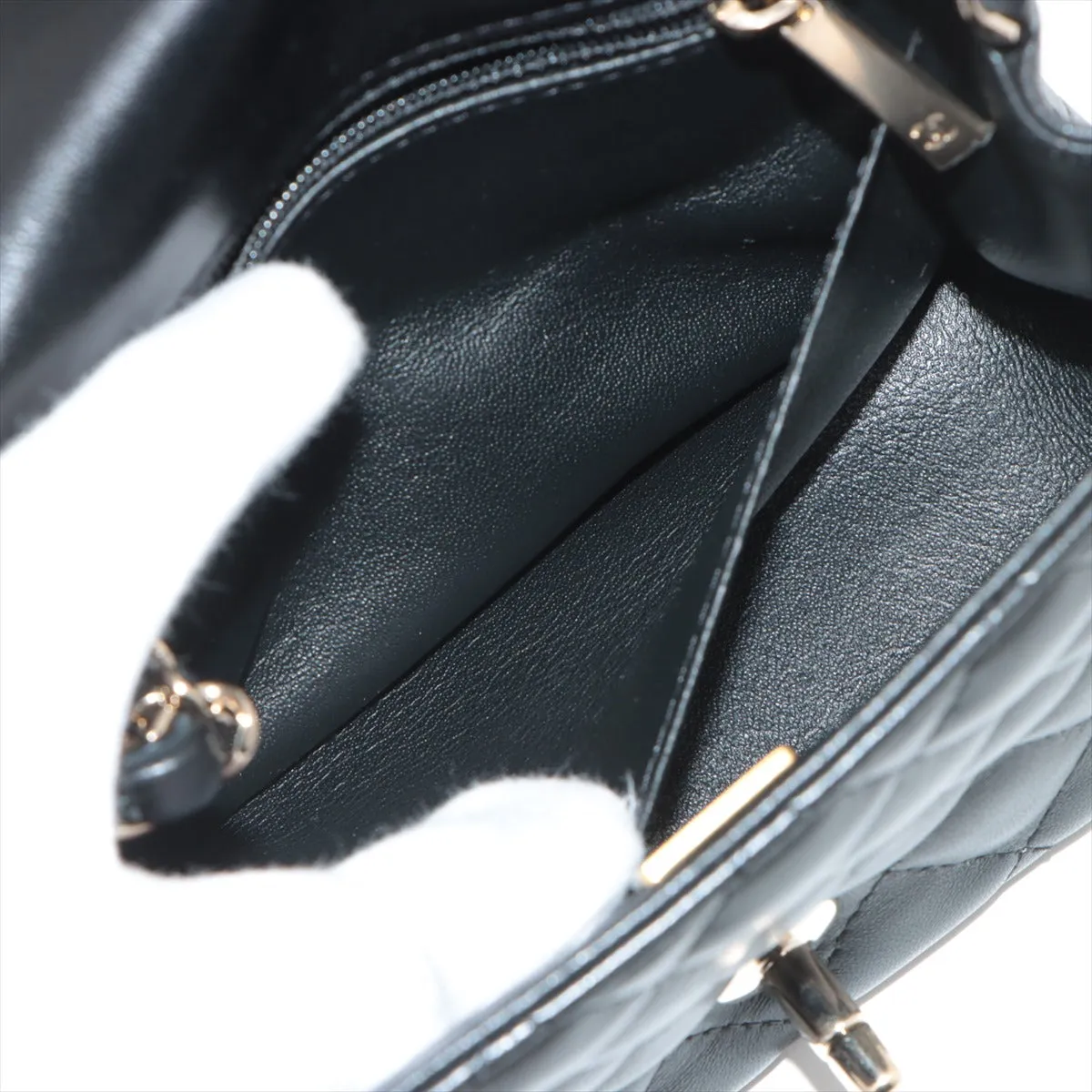 Chanel Minimatrasse 17  Single Chain Single Chain Bag Black Silver  A35200