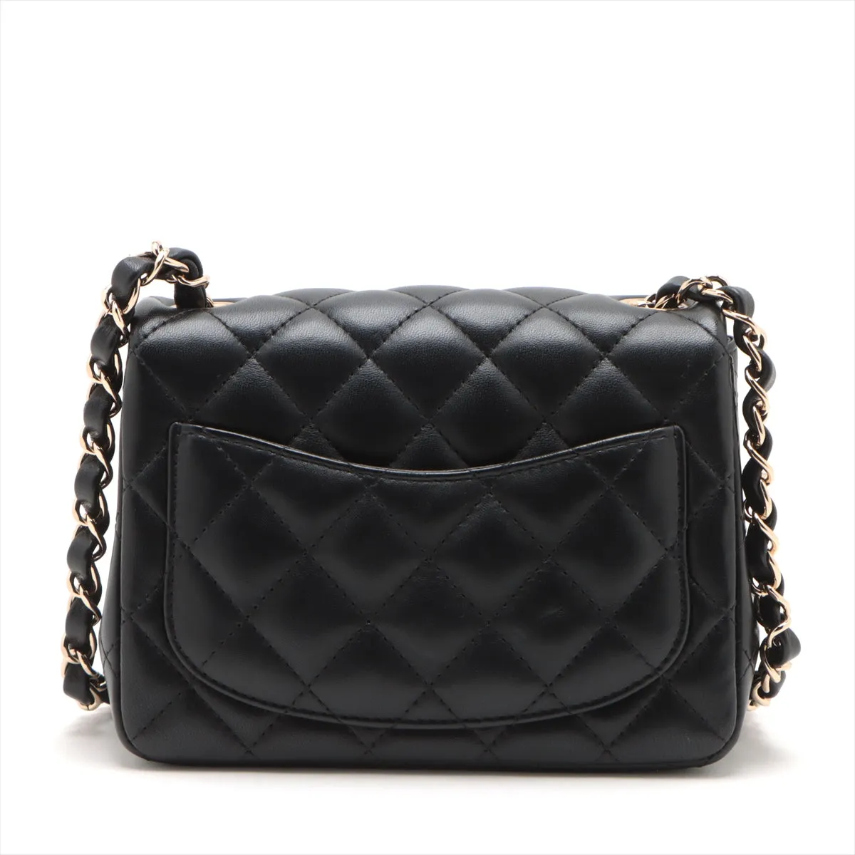 Chanel Minimatrasse 17  Single Chain Single Chain Bag Black Silver  A35200