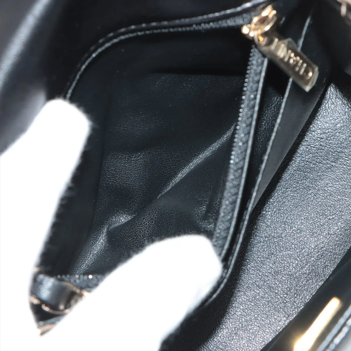 Chanel Minimatrasse 17  Single Chain Single Chain Bag Black Silver  A35200