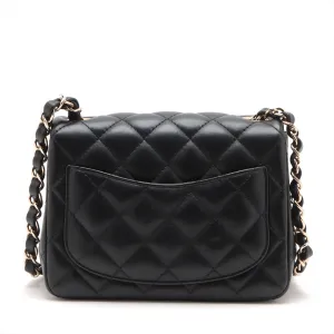 Chanel Minimatrasse 17  Single Chain Single Chain Bag Black Silver  A35200
