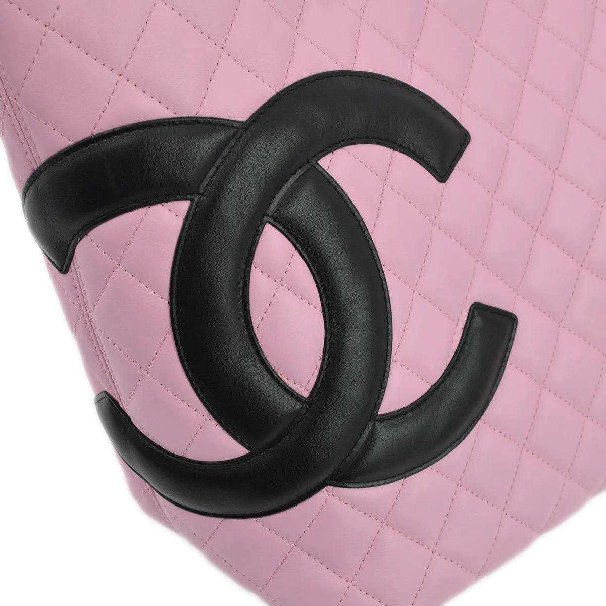 Chanel Pink Calfskin Cambon Ligne Tote Handbag