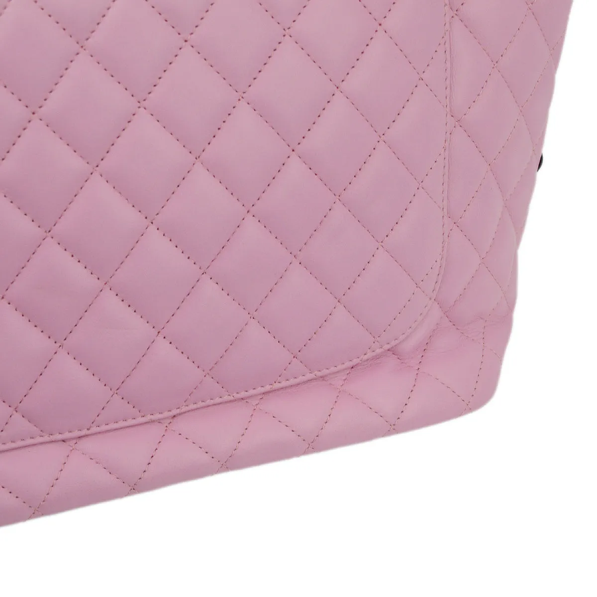 Chanel Pink Calfskin Cambon Ligne Tote Handbag