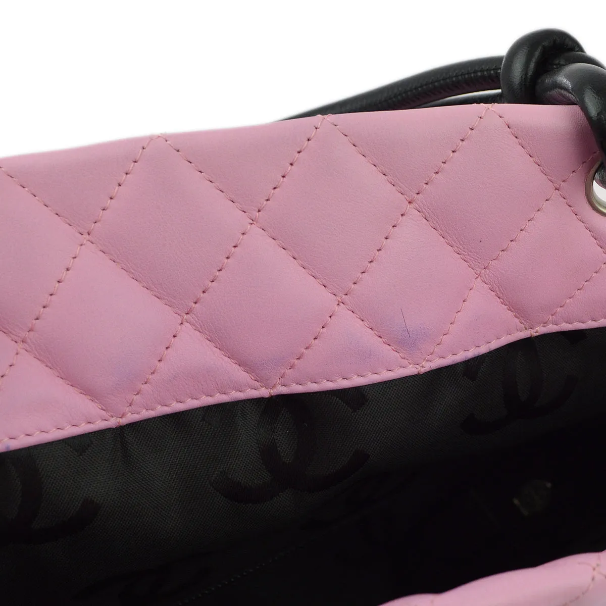Chanel Pink Calfskin Cambon Ligne Tote Handbag
