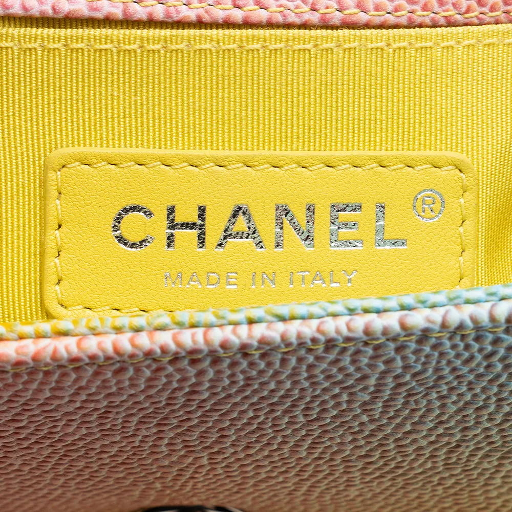 Chanel Quilted Caviar Leather Rainbow Paris-Cuba Mini Boy Bag - FINAL SALE (SHF-18995)