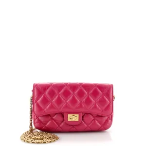 CHANEL Reissue 2.55 Flap Phone Holder with Chain Quilted Aged Calfskin