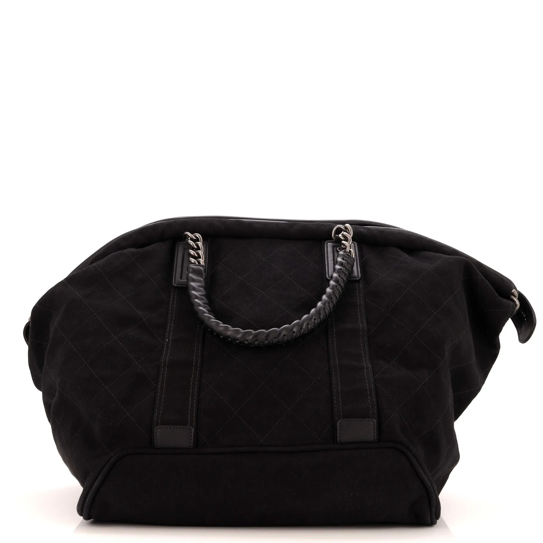 CHANEL Street Style Weekender Bag Quilted Canvas