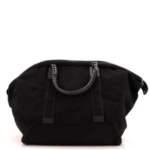 CHANEL Street Style Weekender Bag Quilted Canvas