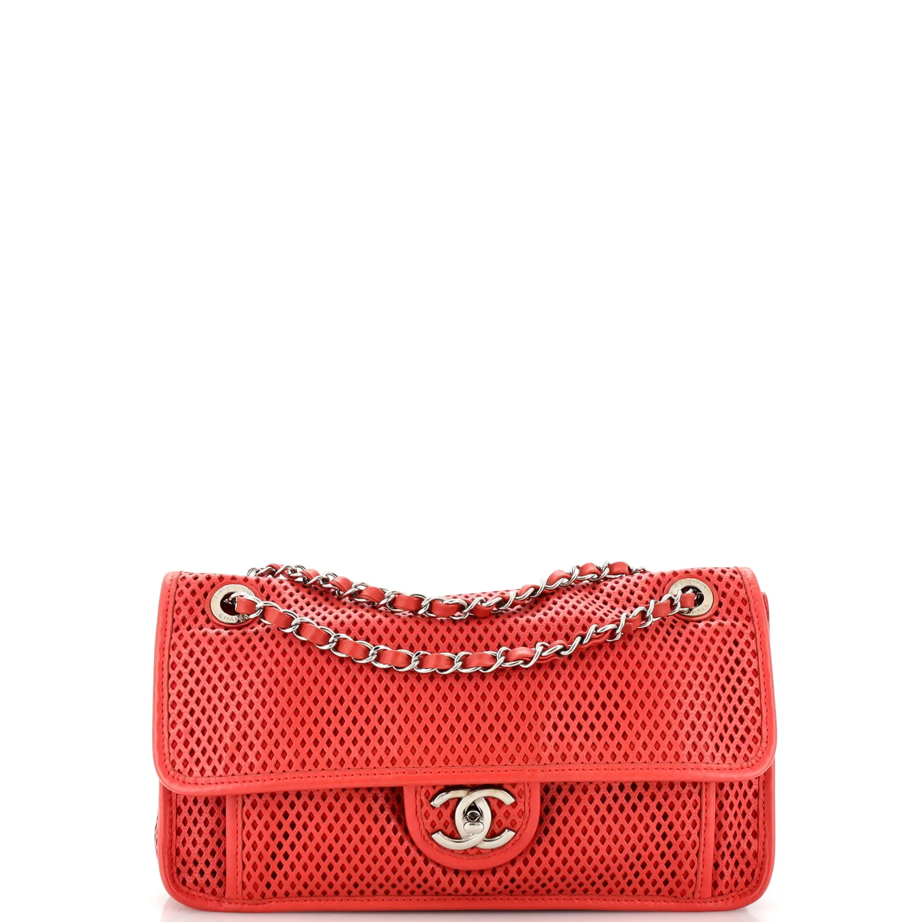 CHANEL Up In The Air Flap Bag Perforated Leather Medium