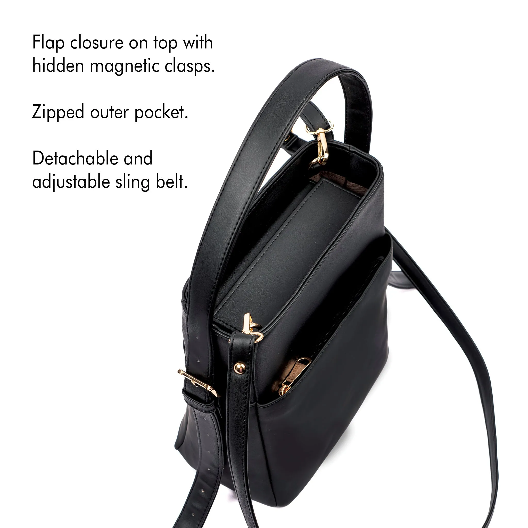Charcoal Chic Bucket Bag/Shoulder bag
