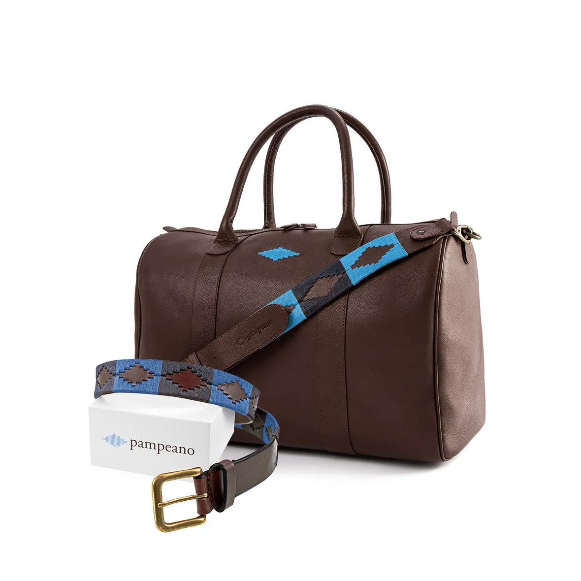 Choice of Any Leather pampeano Belt and Leather Travel Bag - Gift Package