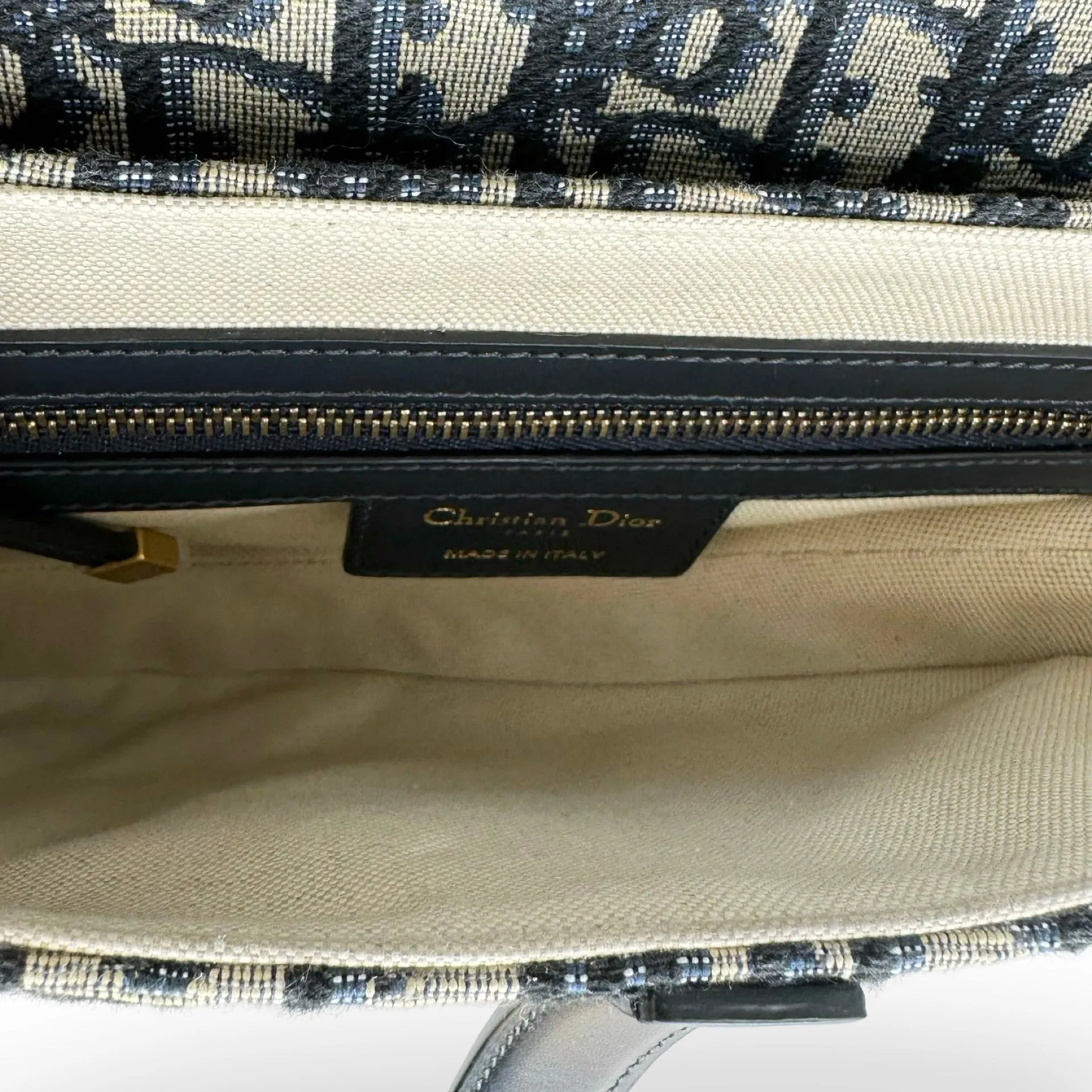CHRISTIAN DIOR: Oblique Jacquard Saddle Bag