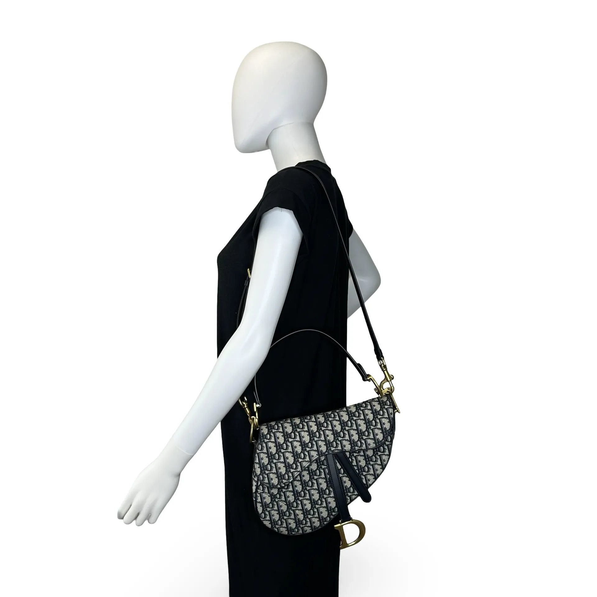 CHRISTIAN DIOR: Oblique Jacquard Saddle Bag