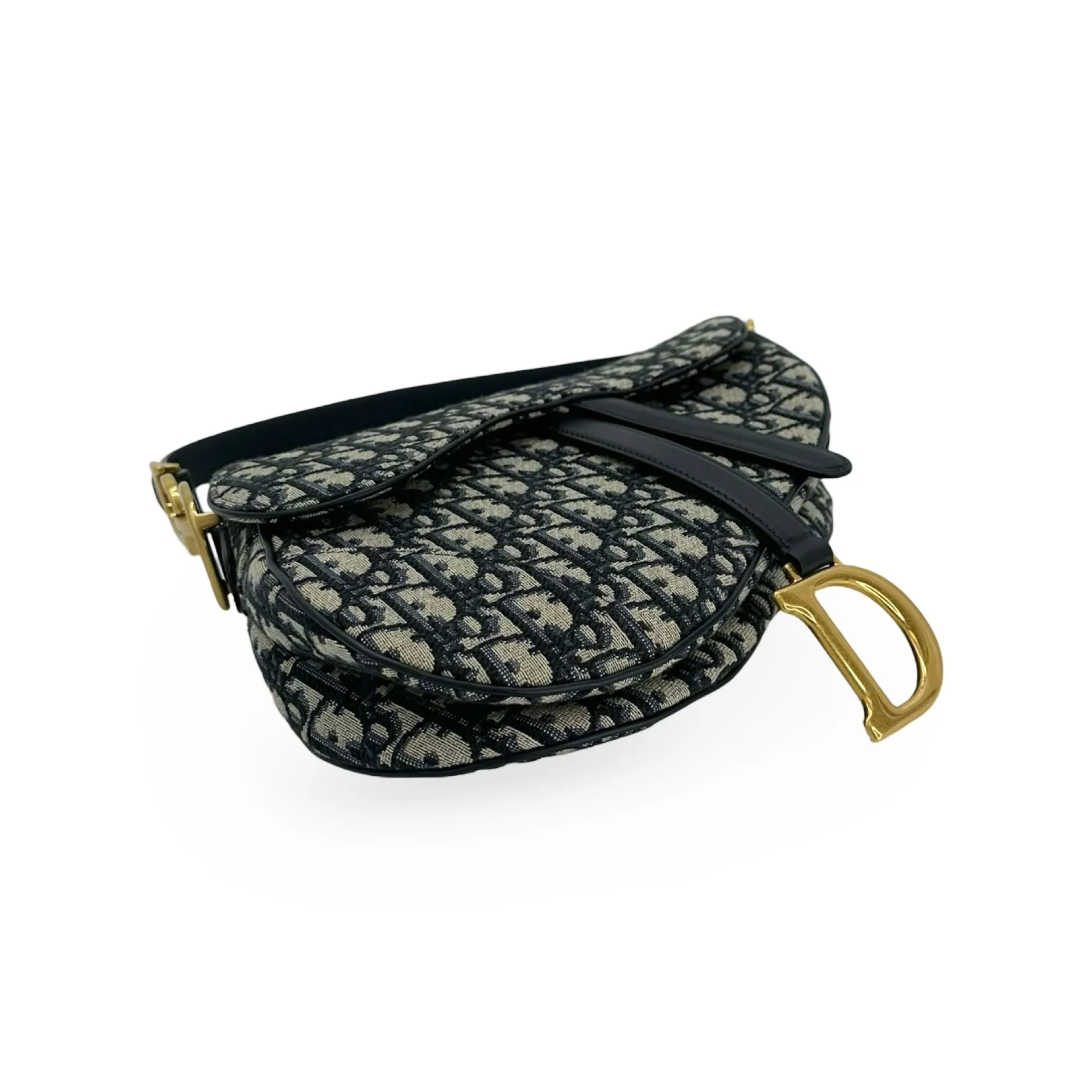 CHRISTIAN DIOR: Oblique Jacquard Saddle Bag