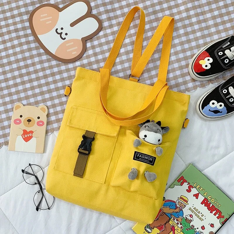 Christmas Gift Kawaii Cartoon Tote Bag Canvas Handbag Shopping Bag Super Cool Handbags Shoulder Bags for Girl Book Bags Bolsa Feminina Mochila