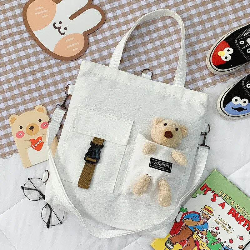 Christmas Gift Kawaii Cartoon Tote Bag Canvas Handbag Shopping Bag Super Cool Handbags Shoulder Bags for Girl Book Bags Bolsa Feminina Mochila