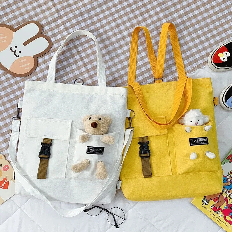 Christmas Gift Kawaii Cartoon Tote Bag Canvas Handbag Shopping Bag Super Cool Handbags Shoulder Bags for Girl Book Bags Bolsa Feminina Mochila