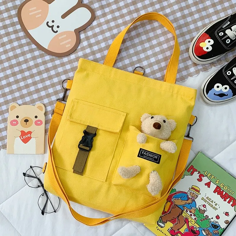 Christmas Gift Kawaii Cartoon Tote Bag Canvas Handbag Shopping Bag Super Cool Handbags Shoulder Bags for Girl Book Bags Bolsa Feminina Mochila