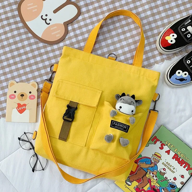 Christmas Gift Kawaii Cartoon Tote Bag Canvas Handbag Shopping Bag Super Cool Handbags Shoulder Bags for Girl Book Bags Bolsa Feminina Mochila