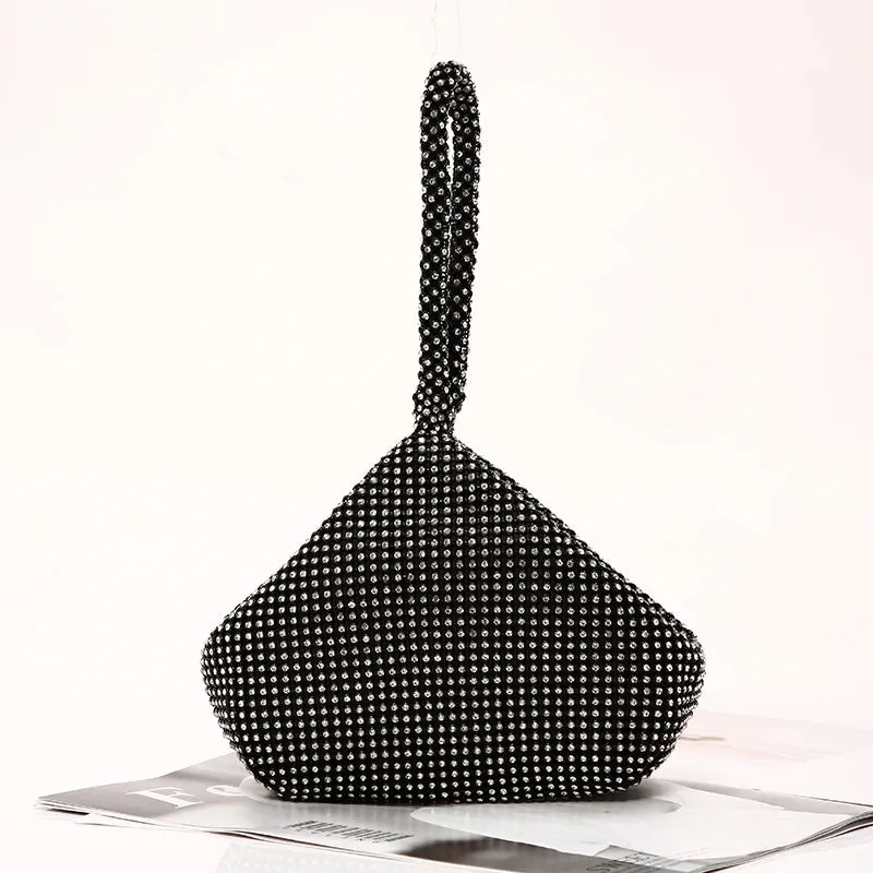 Classic Crystal Diamond Wristlet Clutches - Landmine Shaped Evening Bag