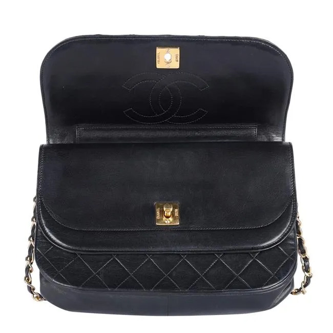 Classic Double Flap Quilted Lambskin Leather Shoulder Bag