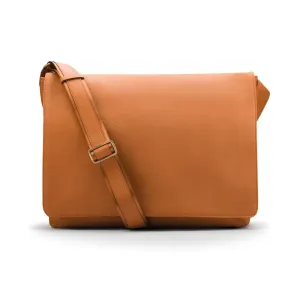 Classic Postman's Leather Messenger Bag - Tan Pebble Grain