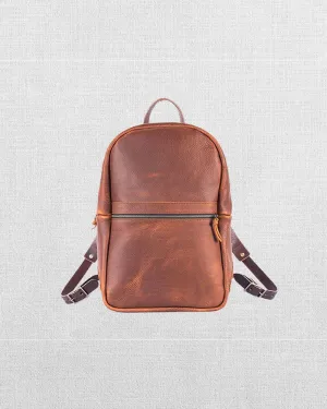 CLASSIC ZIPPERED LEATHER BACKPACK