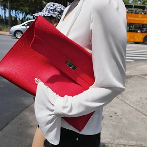 Clutches PU Leather Cross body Bags For Women's Envelope Clutch Purse