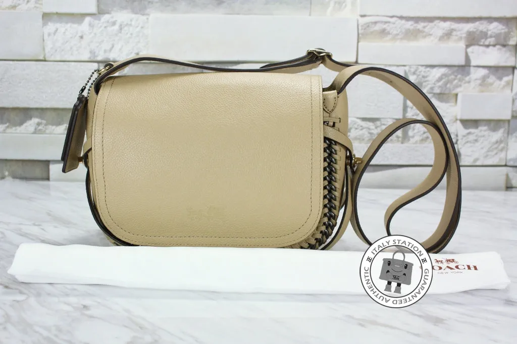 Coach 34397 Mini Dakotah Crossbody IN Whiplash Leather Nude Leather Messenger Bags Ghw