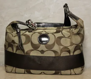 Coach Purse: 17434 Signature Stripe Hobo Bag