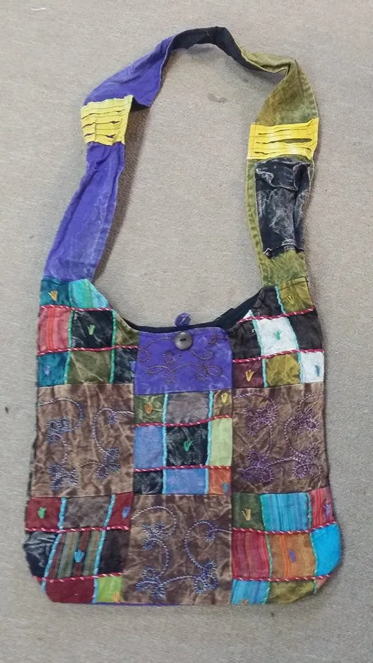 Colorful Patchwork Hobo Bag