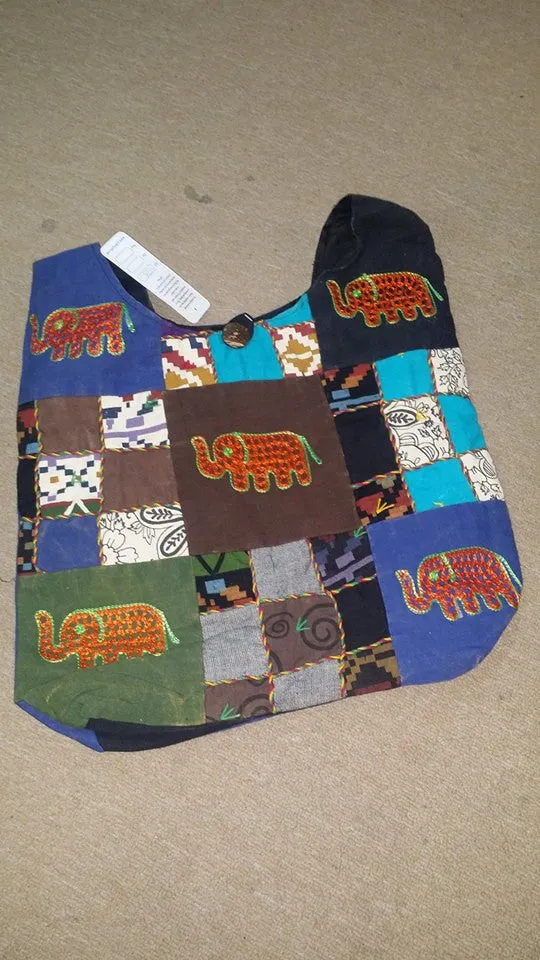 Colorful Patchwork Hobo Bag