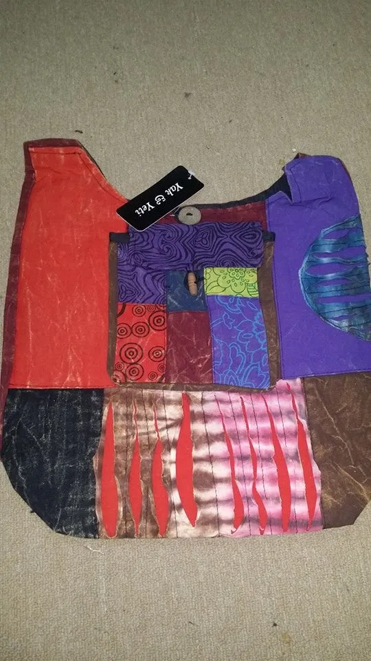 Colorful Patchwork Hobo Bag