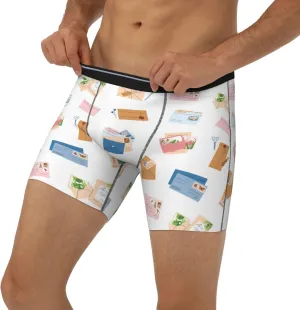 Colors Envelope Pattern Mens Extended Underwear Length Boxer Briefs Comfort Breathable Underwear For Men