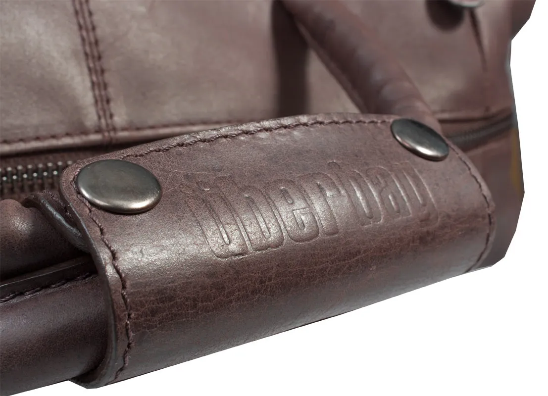 COMBO OFFER UBERBAG GOBI BROWN LEATHER HOLDALL / MESSENGER