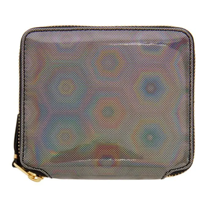 Comme des Garcons Wallets Silver Rainbow Zip-Around Wallet