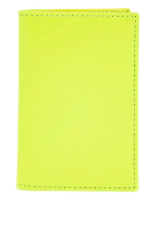 compact wallet in fluorescent yellow goat leather SA6400SF YELLOW