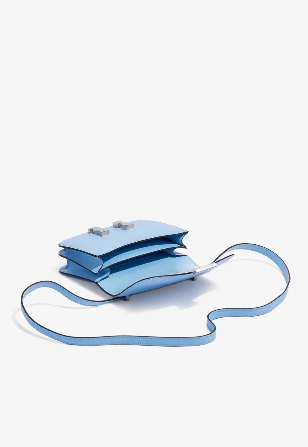 Constance 18 in Bleu Celeste Epsom with Palladium Hardware