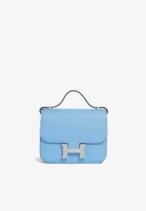 Constance 18 in Bleu Celeste Epsom with Palladium Hardware