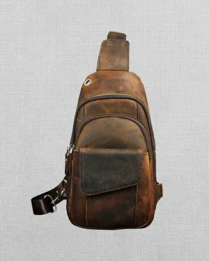 COWHIDE LEATHER SLING BAG
