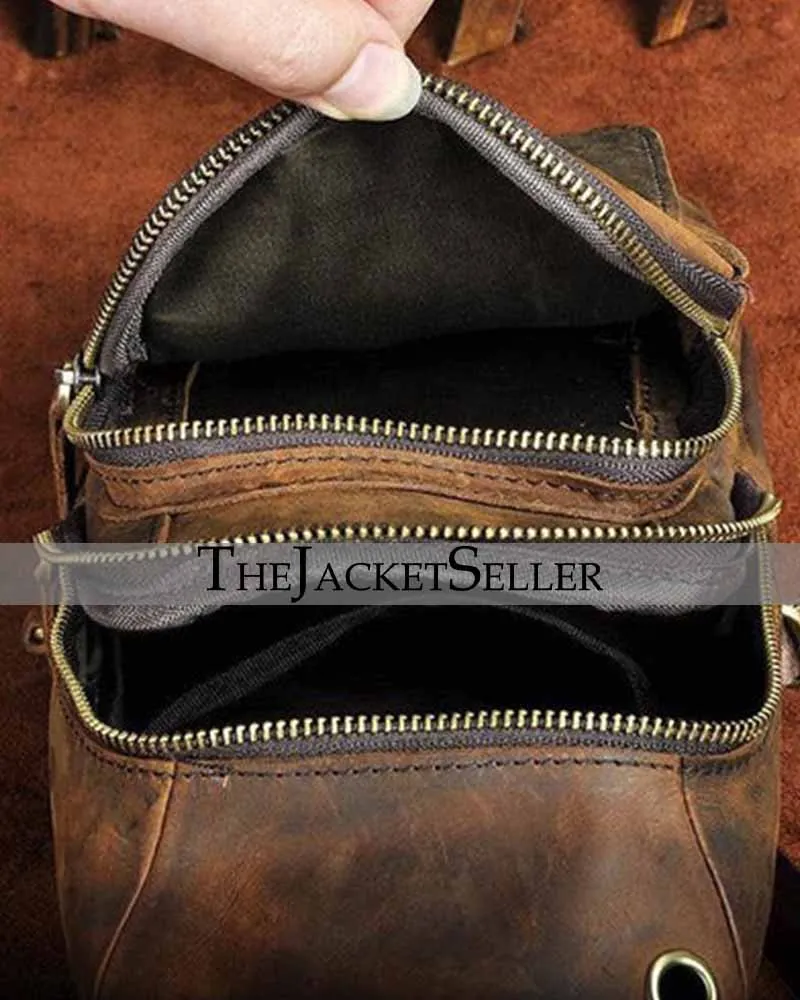 COWHIDE LEATHER SLING BAG