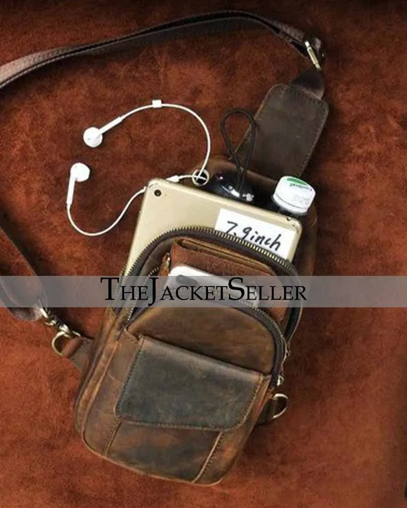 COWHIDE LEATHER SLING BAG