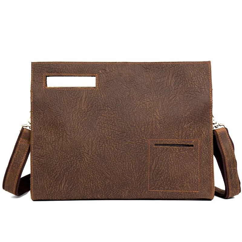 Crazy Horse Casual Leather Messenger Bag