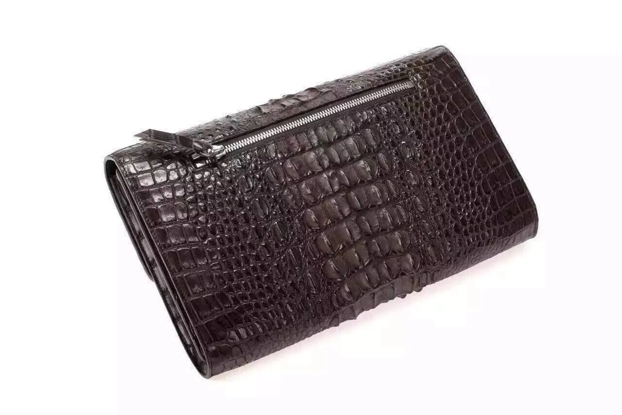 Crocodile Leather Clutch Shoulder Bag For Men