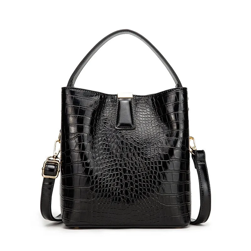 Crocodile Pattern Bucket Bags