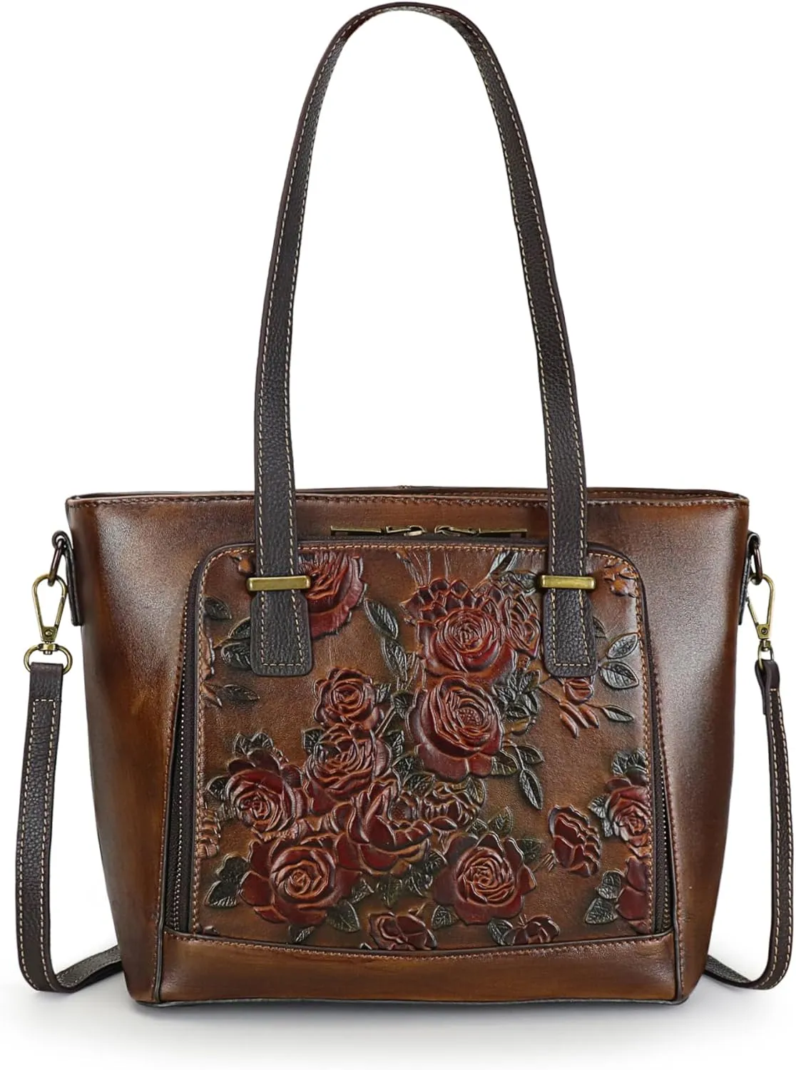 Crossbody Bag for Women Leather Shoulder Bag Top Handle Tote Purses Vintage Satchels Handbag Retro