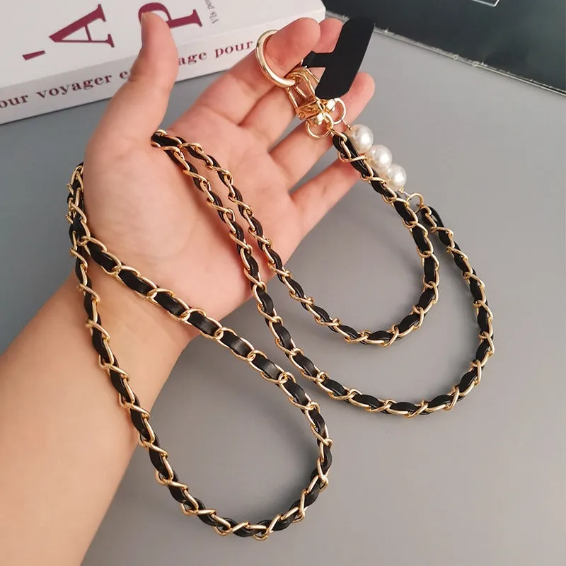 Crossbody Chain Strap with Phone Tether Tab