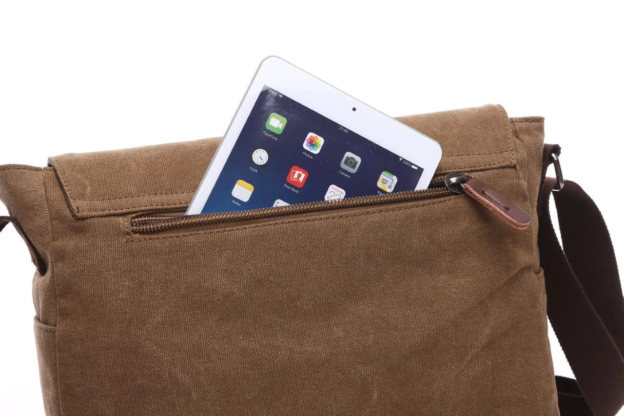 Crosstown Canvas Messenger Bag 15 inch